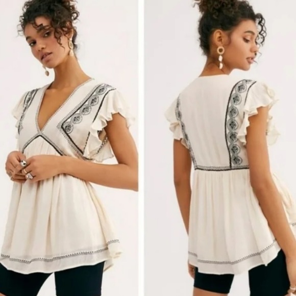 Free People Tops - Free People Falling Water blouse size medium